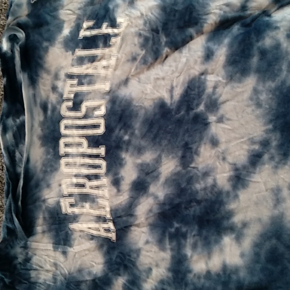 Blue and white areopostle shirt that's an XL